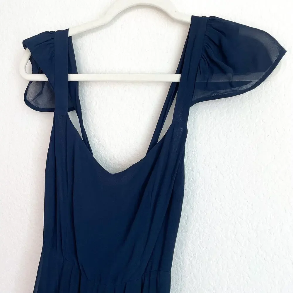 Reformation Navy Blue Maxi Dress Gown - Picture 9 of 14
